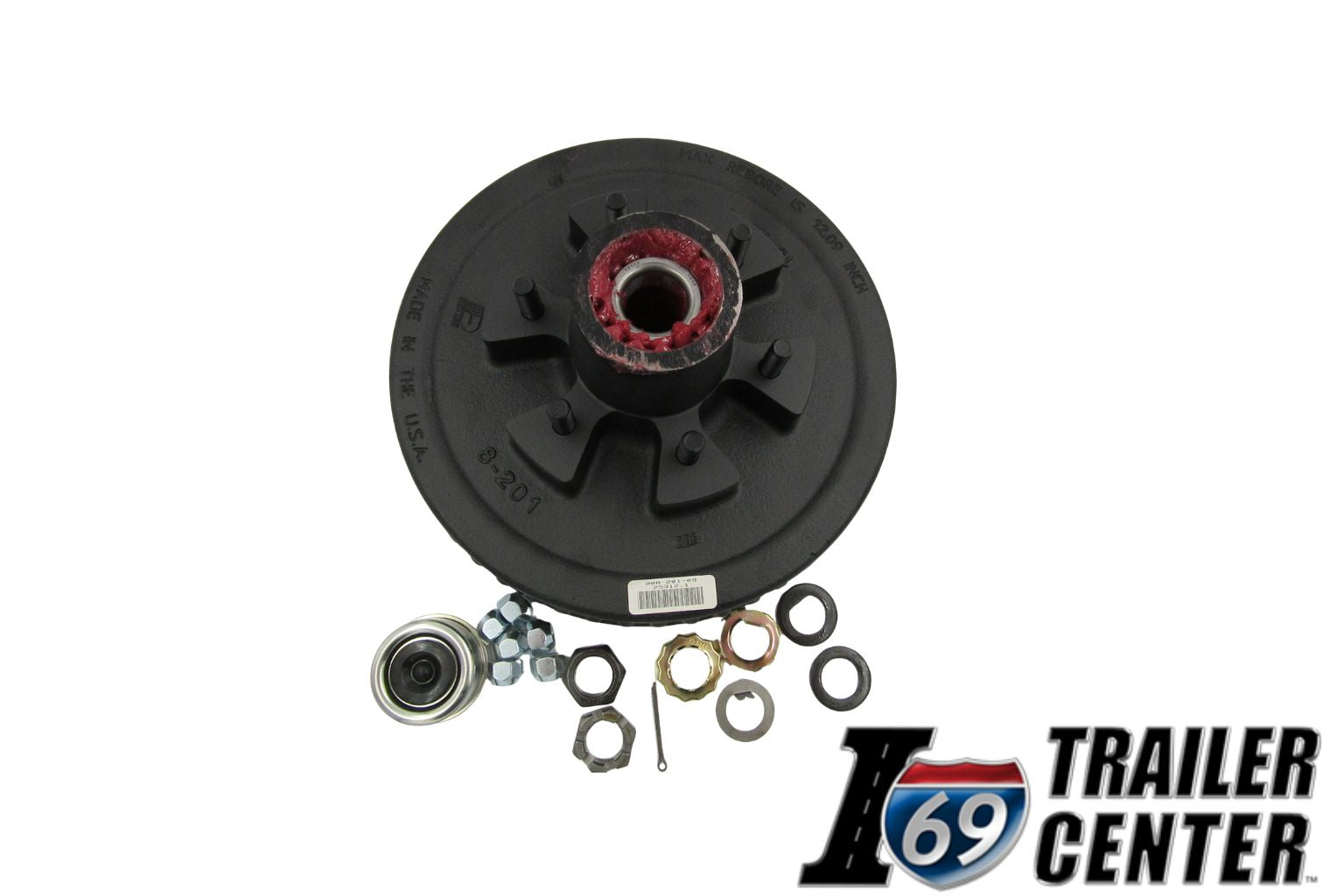 6K Hub & Drum Kit, Studded 1/2"