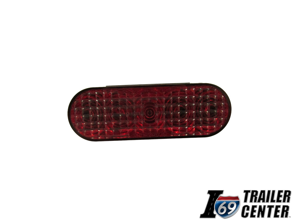 6" LED  Oval Light, Red
